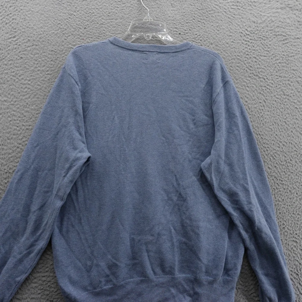 J Crew Long Sleeve Cotton Sweater Tee XL Blue Mens Lightweight‎ Crew Neck